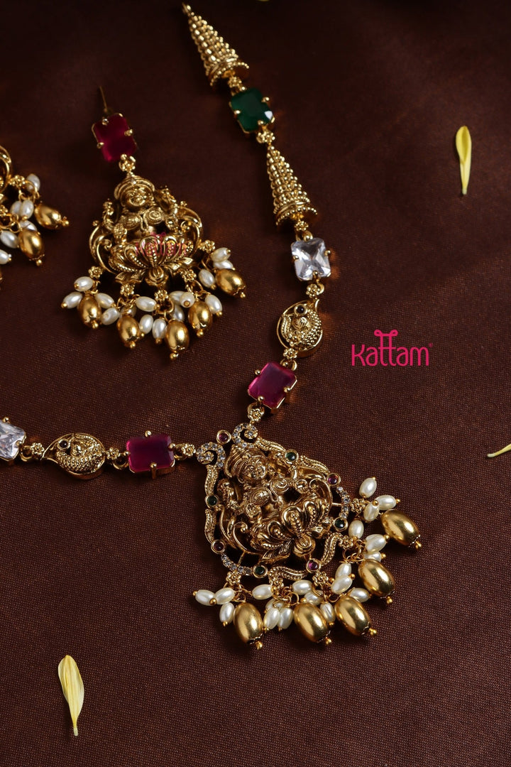 Multistone Nakshi Necklace - N3233