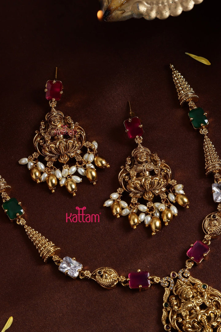 Multistone Nakshi Necklace - N3233