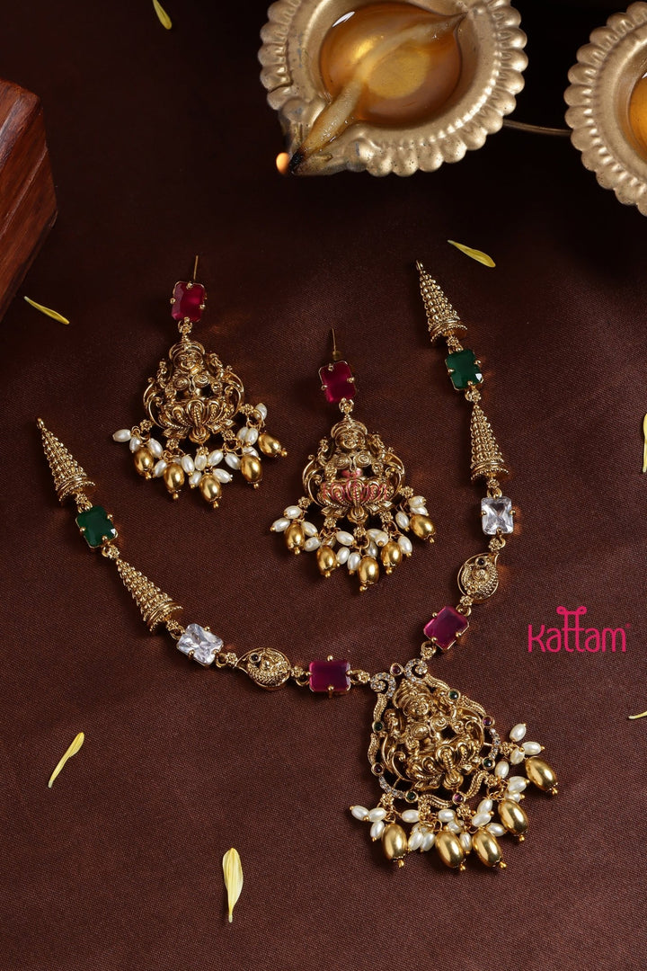 Multistone Nakshi Necklace - N3233
