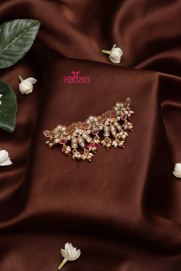 Multistone Namam Shape Hair Clip - HC152