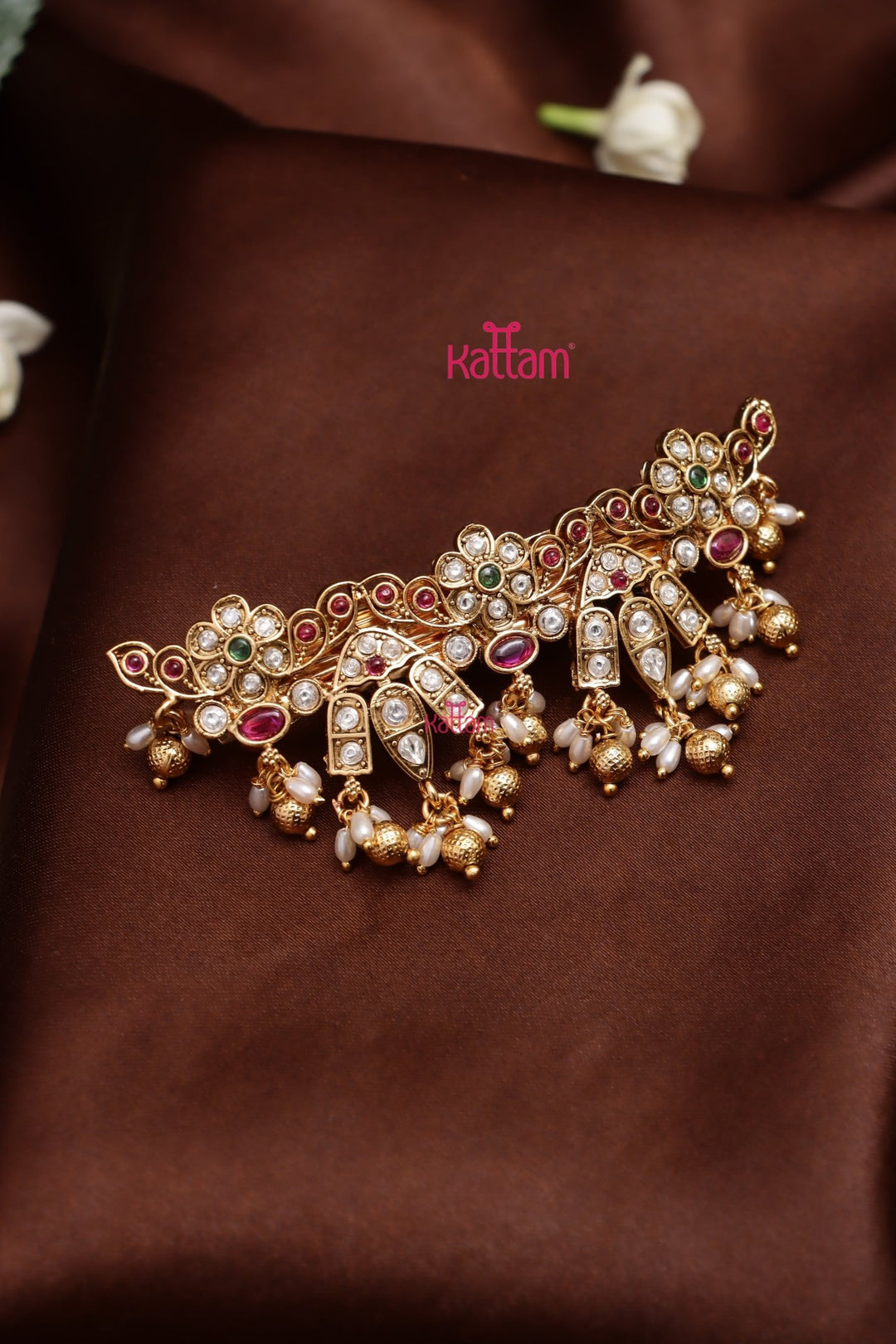 Multistone Namam Shape Hair Clip - HC152
