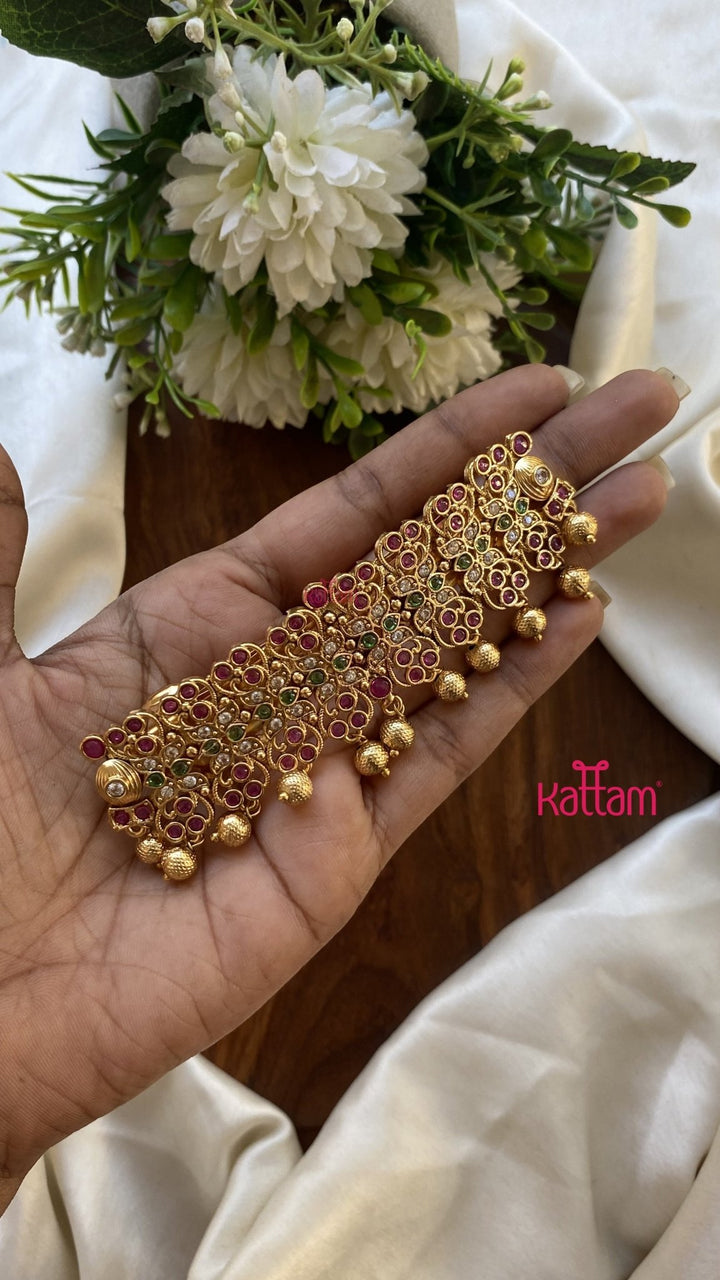 Multistone Peacock Bridal Hair Clip - HC130