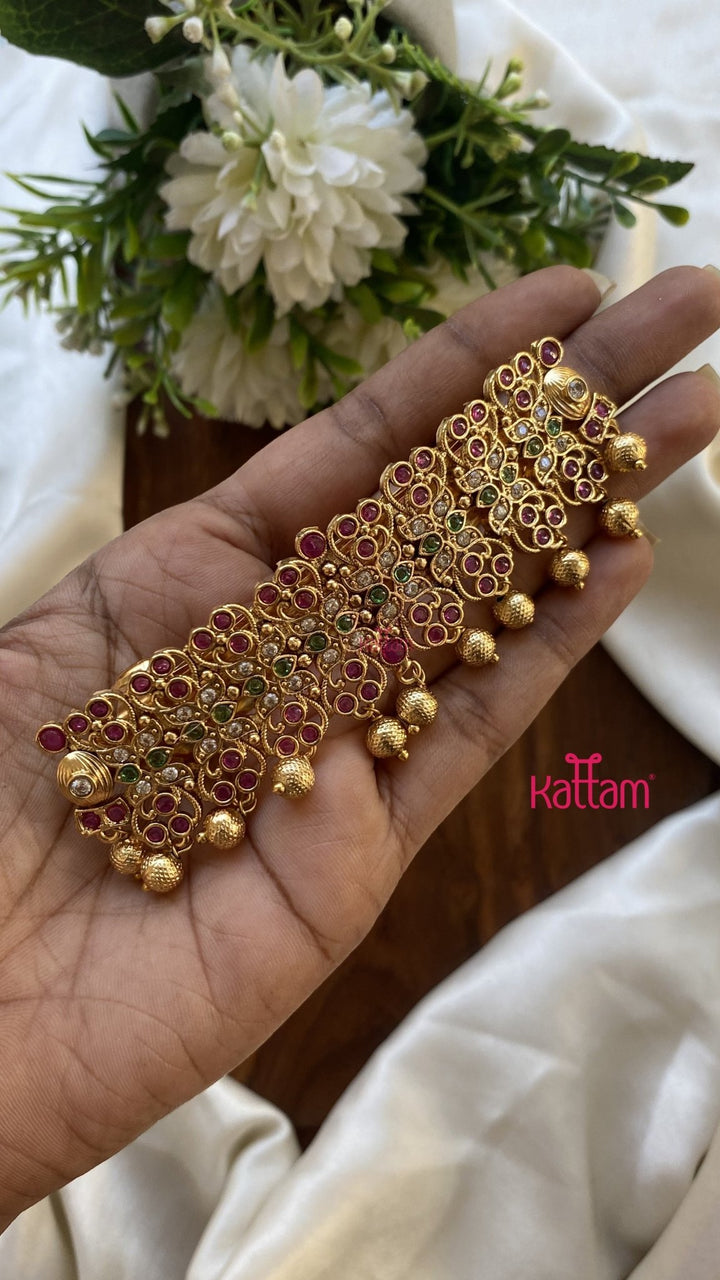 Multistone Peacock Bridal Hair Clip - HC130
