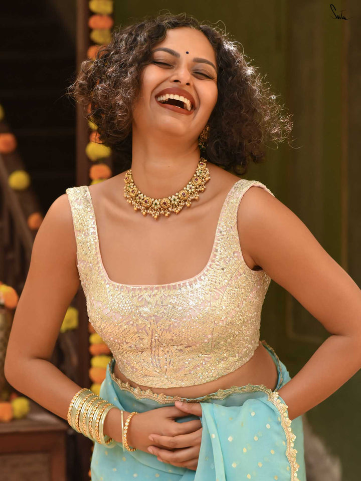 Multistone Pearls Drop Choker - N3820