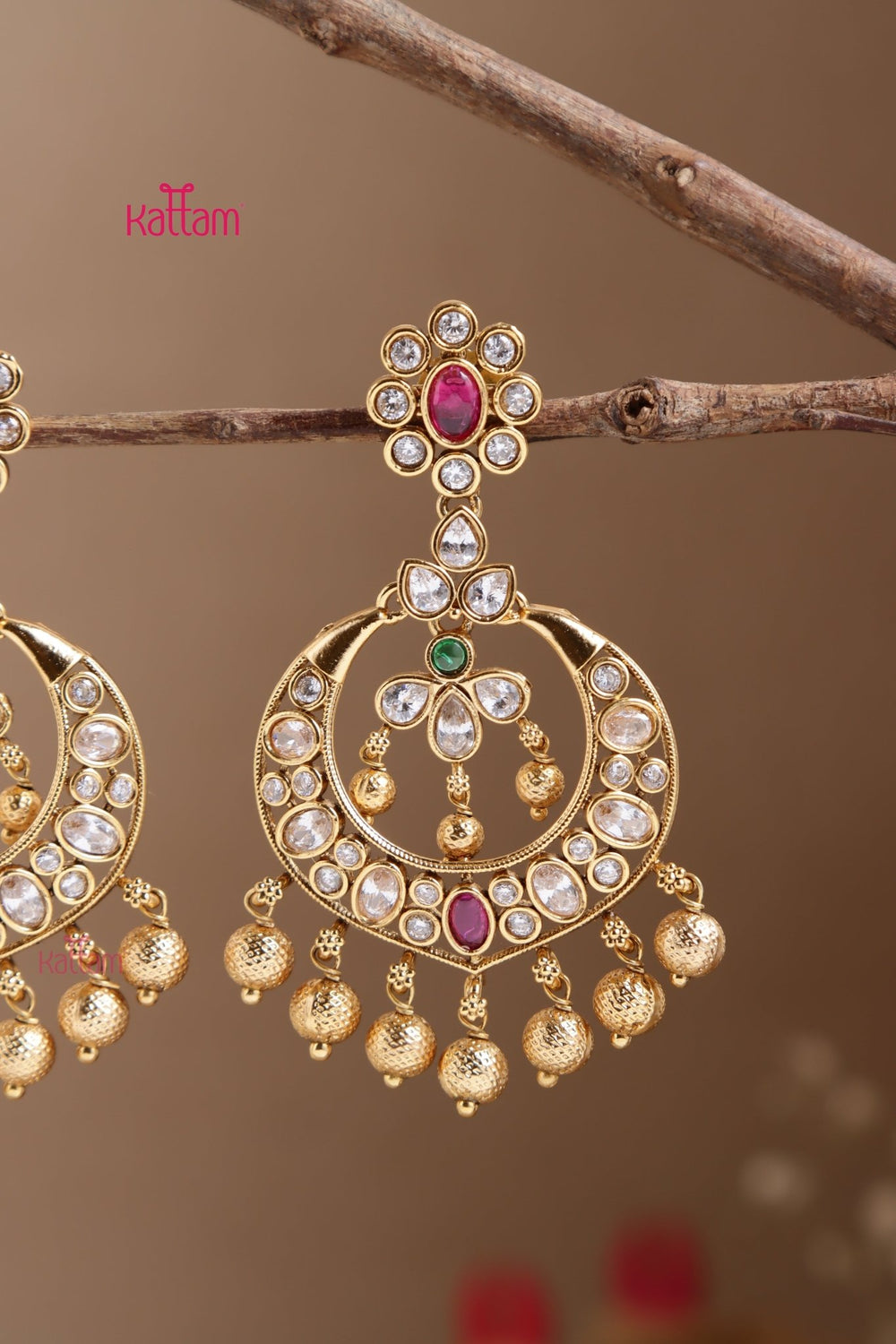 Multistone Statement Earring - E1049