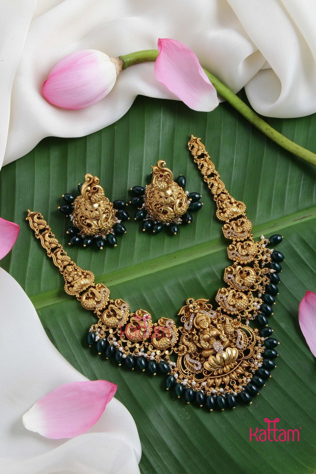 Nakshi Antique Gold Goddess Bead Necklace