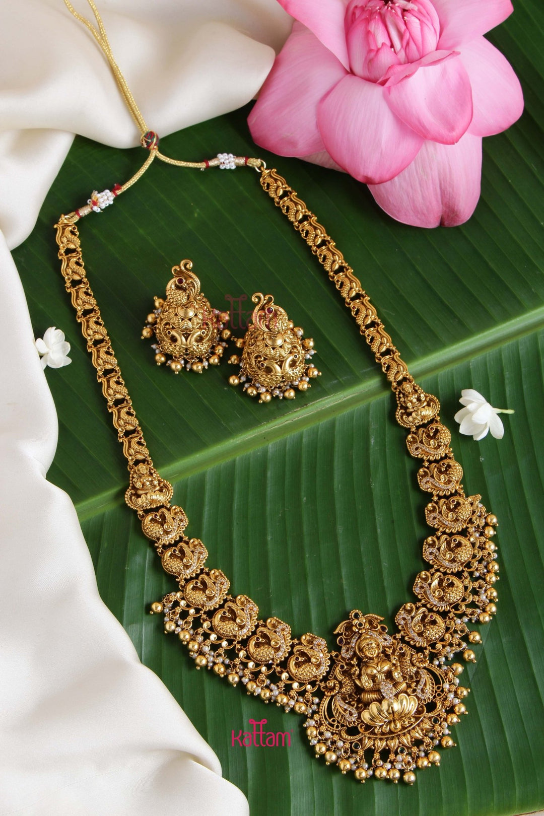 Nakshi Antique Gold Goddess Pearl Haram