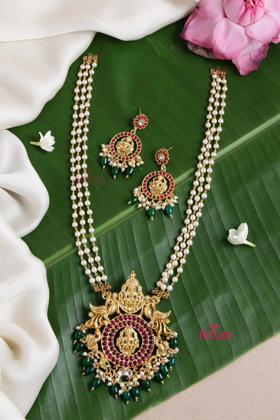 Nakshi - Beaded Pearl Haram - N2838