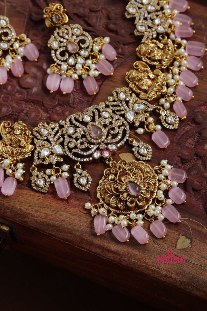 Nathiya - Victorian Goddess Pastelpink Necklace - N6110