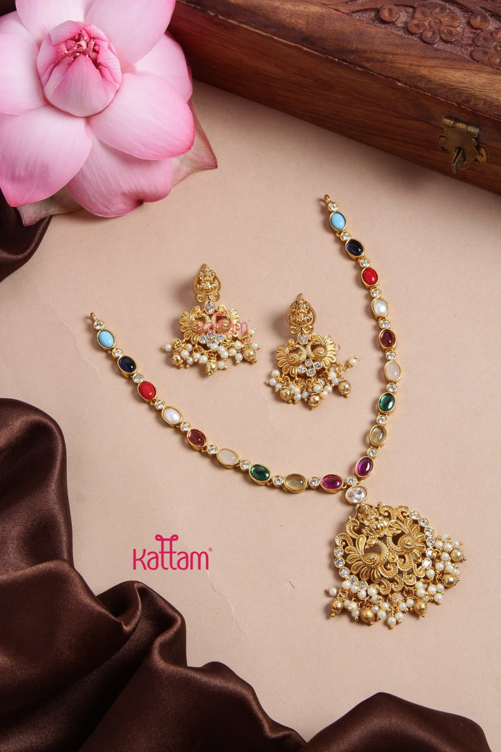 Navarathna Goddess Necklace - N3176