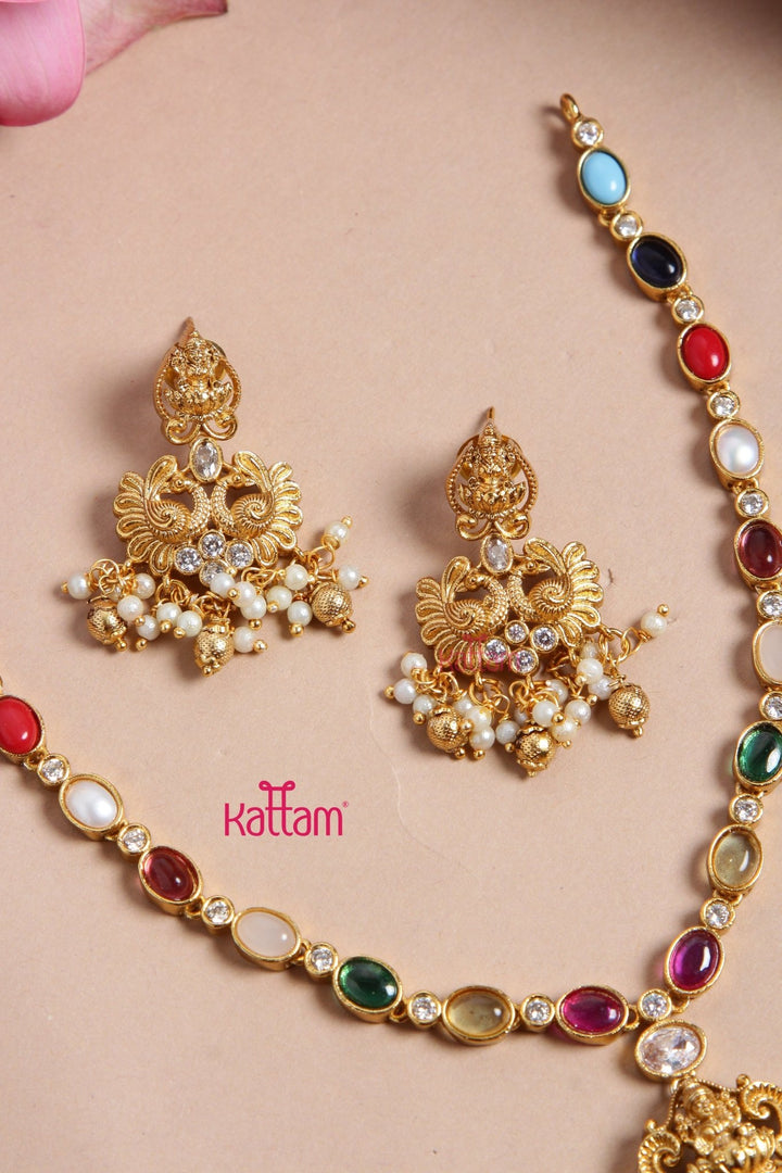 Navarathna Goddess Necklace - N3176