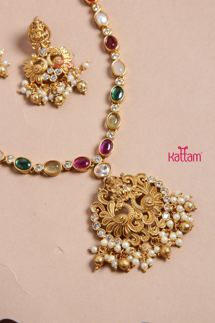 Navarathna Goddess Necklace - N3176