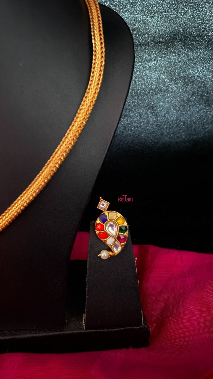 Navarathna Manga Pendant Chain - N886