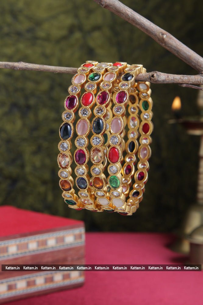 Navarathna Stone Bangle - B354 - V4