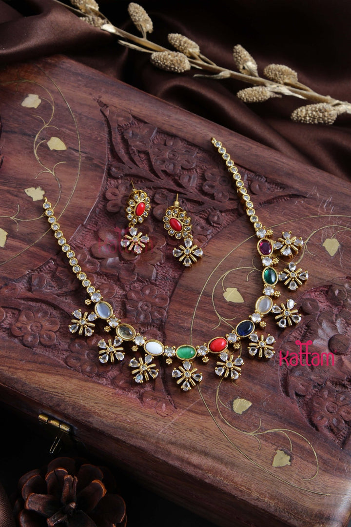 Navarathna Stone Choker - N2973