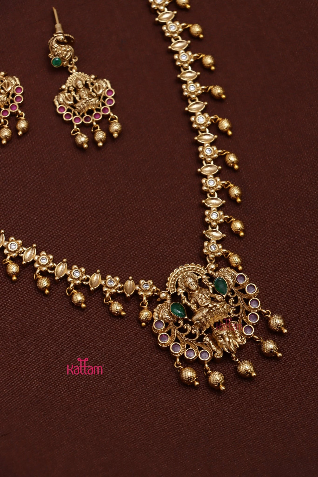 Navneetha Godess Stone Necklace - N3651