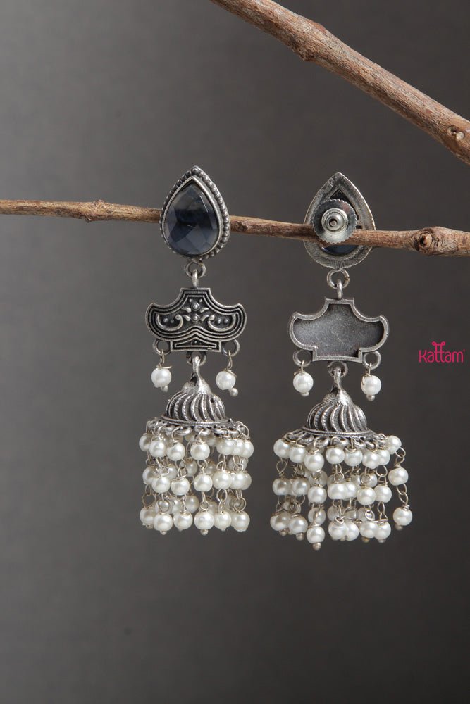 Navy Blue Ziya Earrings - E349