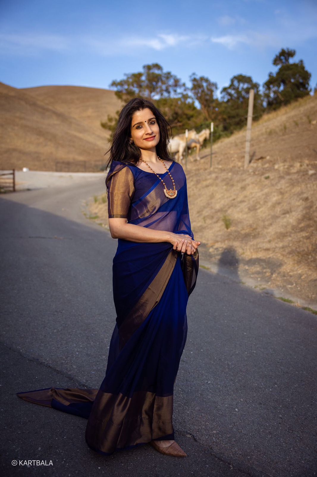 Nila - Half Moon Pendant Ball Necklace - N379