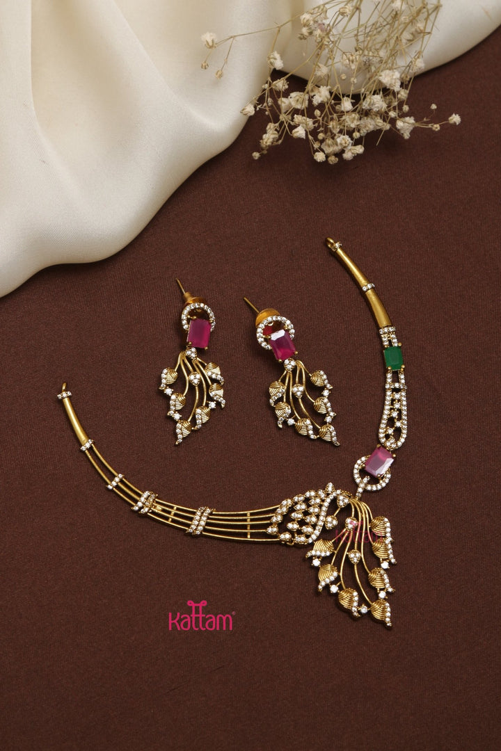 Nirosha - Peacock Multi Hasli Choker - N5228