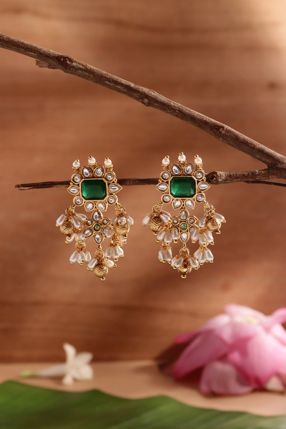 Nithra - Pearls Statement Earring - E1487
