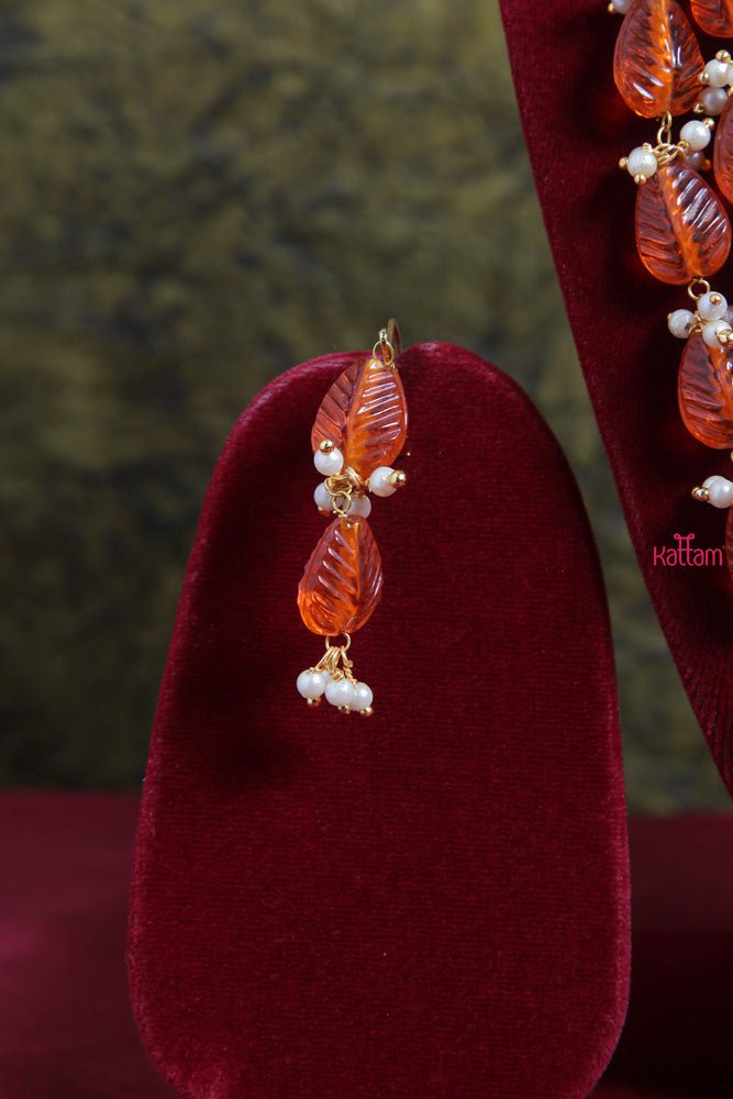 Orange Pearl Mala - N1639