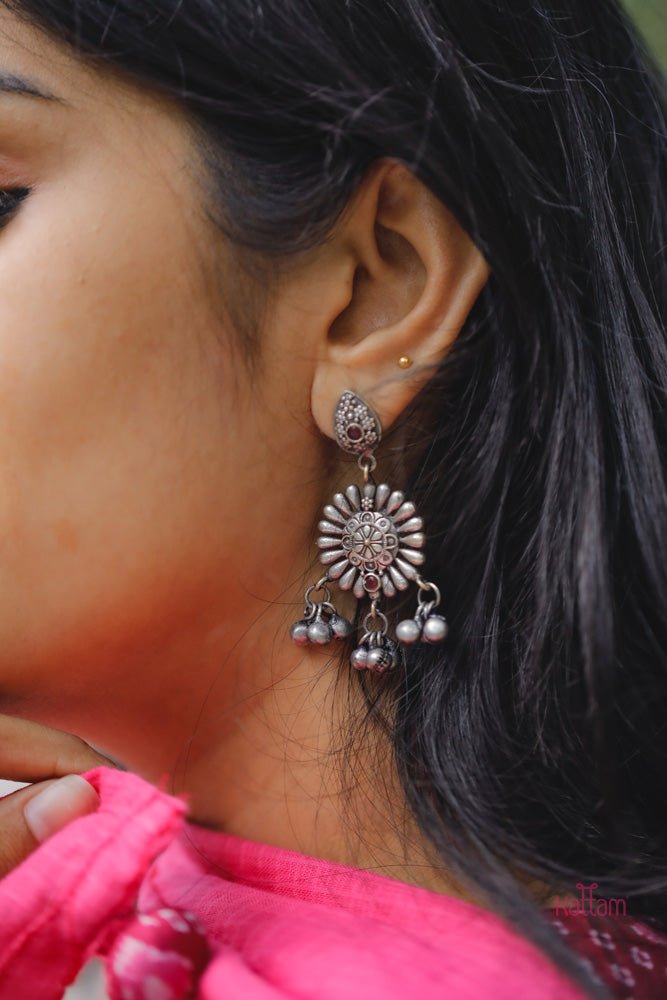 Oxidised Drops Earring - E675