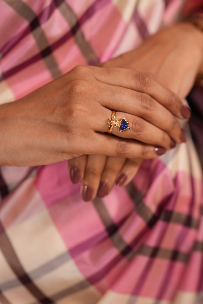 Palakka Ring - Blue - R69