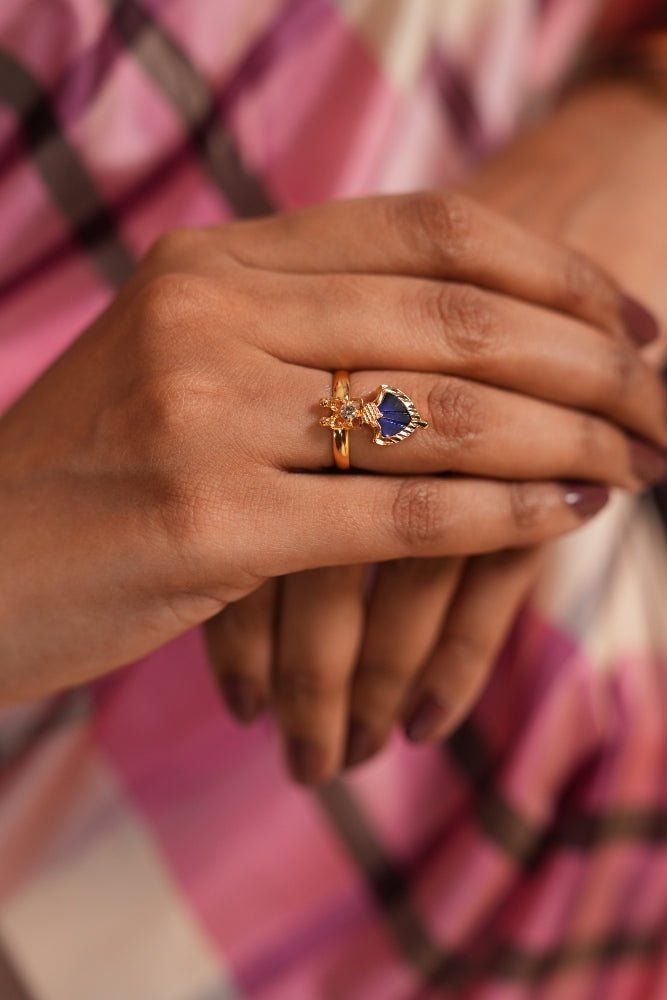 Palakka Ring - Blue - R69