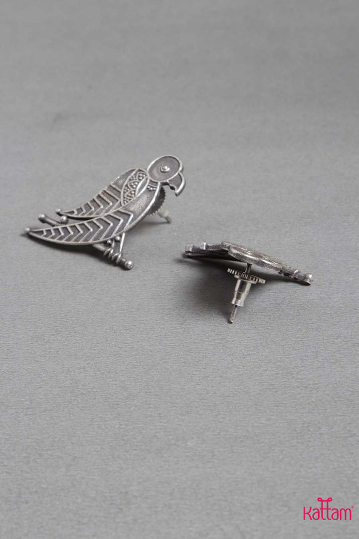 Parrot Silver Lookalike Earring - E204