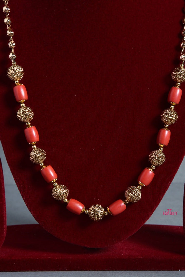 Pavalam Gold Bead Pearl Chain - N1345