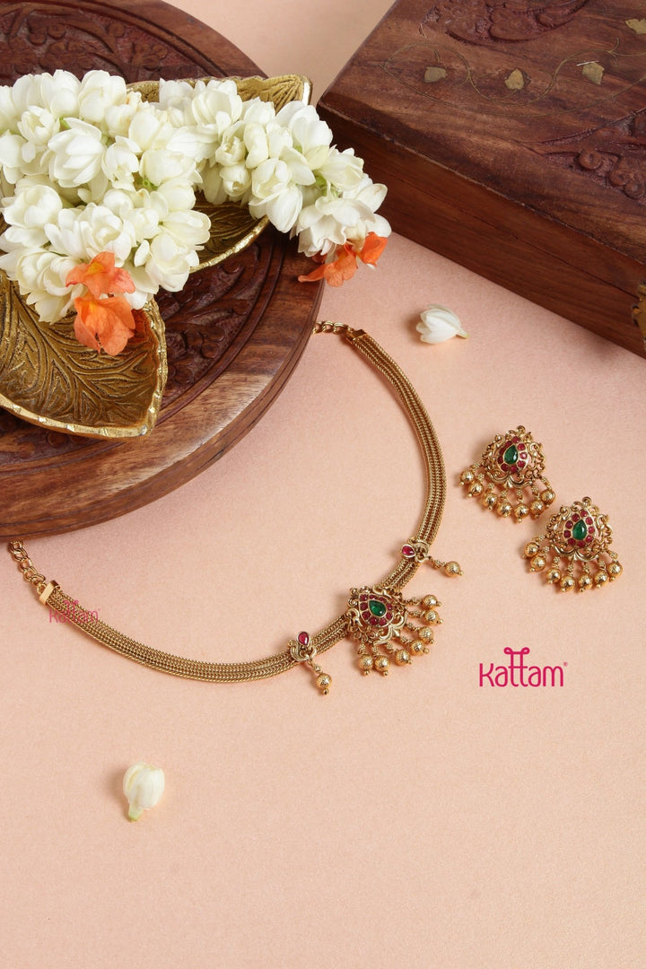 Peacock Attigai Choker - N3091