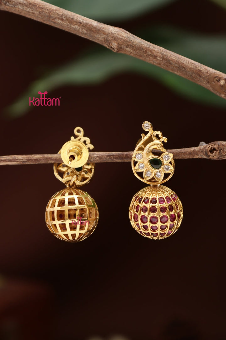 Peacock Ball Jhumka - E1406