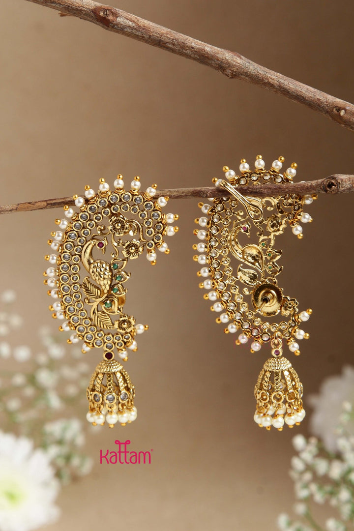 Peacock Earcuff Jhumka - E857