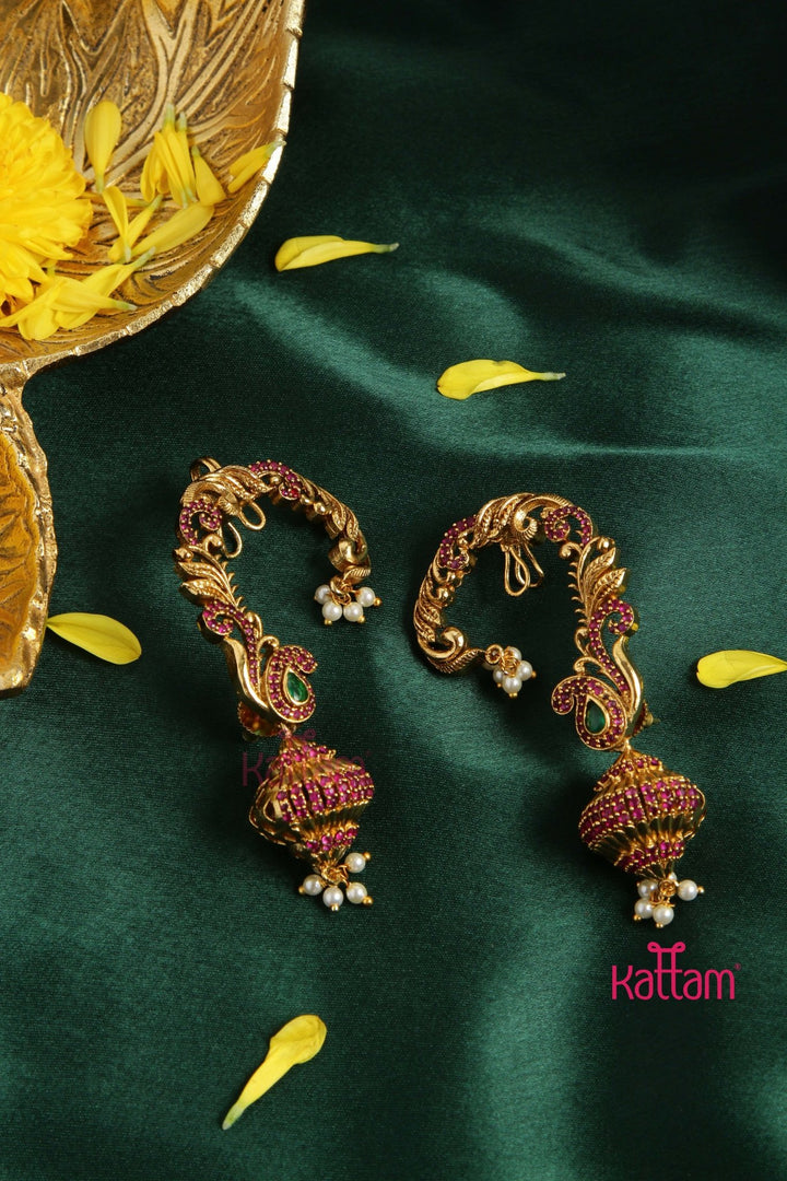 Peacock Earcuff Jhumka - E868