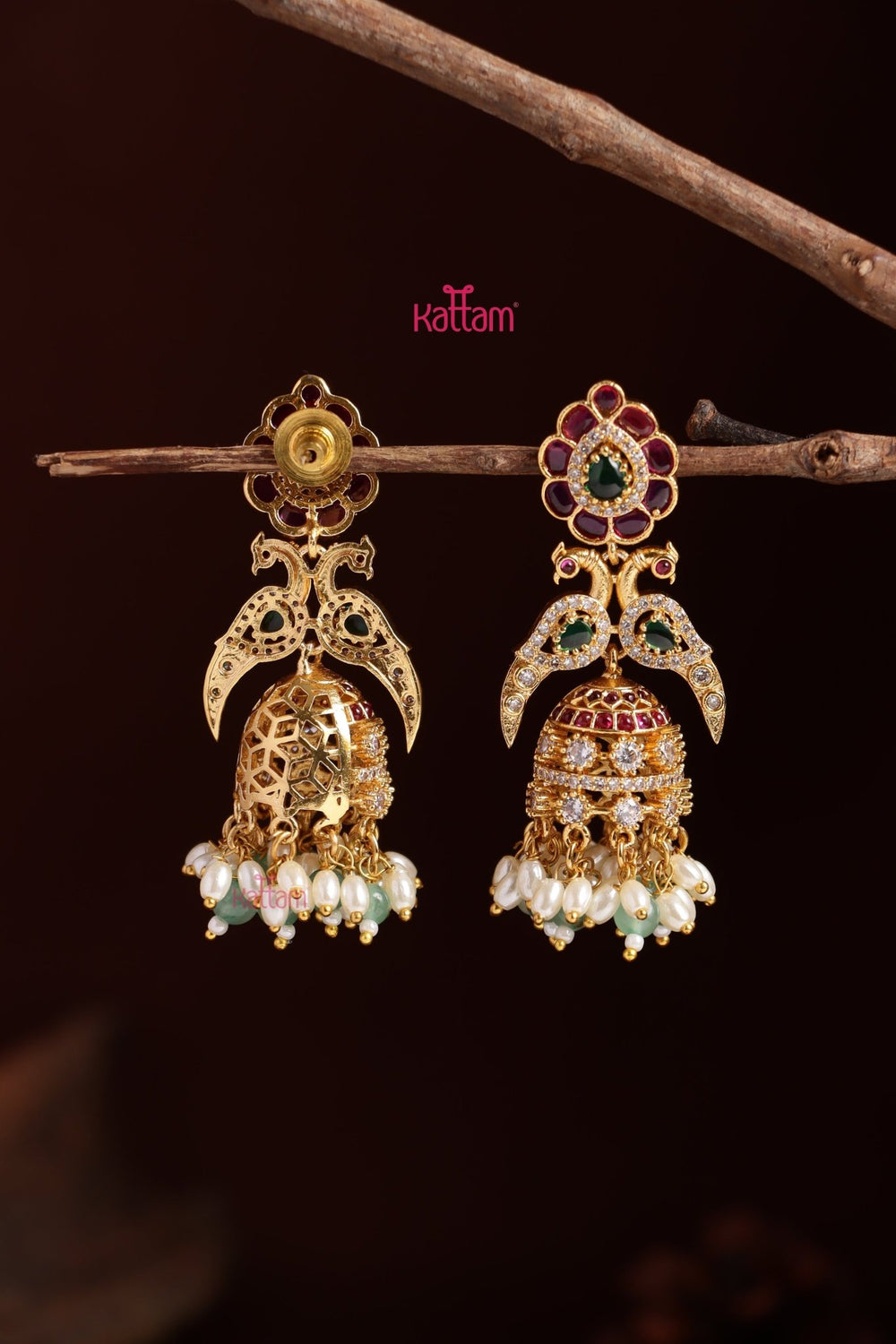 Peacock Ethnic Jhumka - E1106