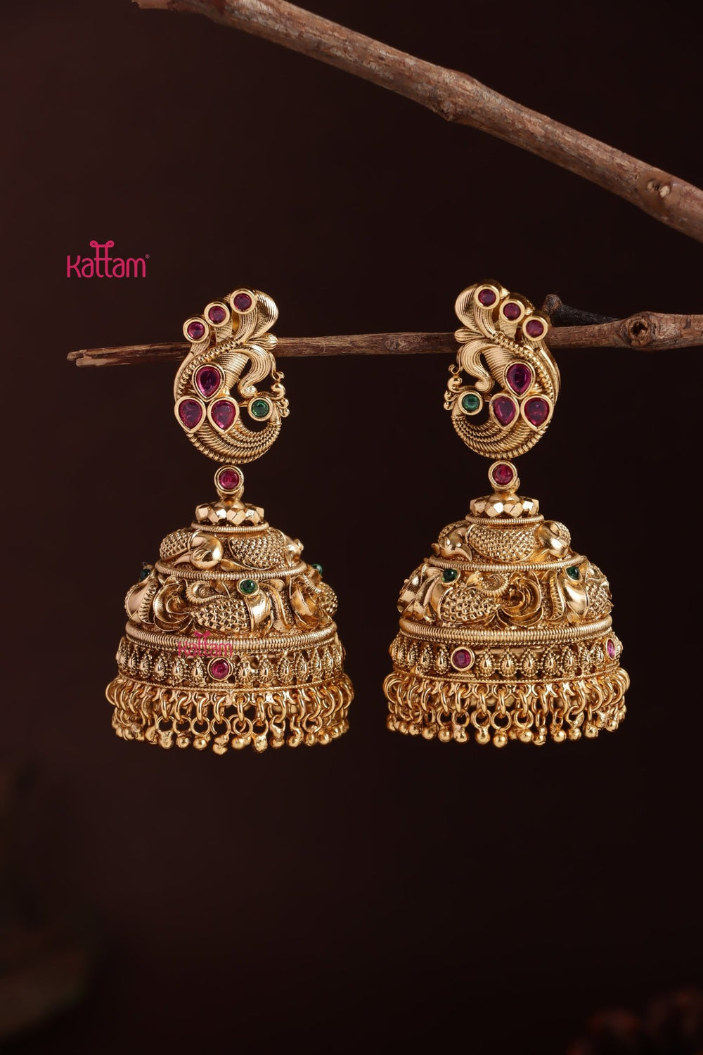 Peacock Ethnic Jhumka - E1239