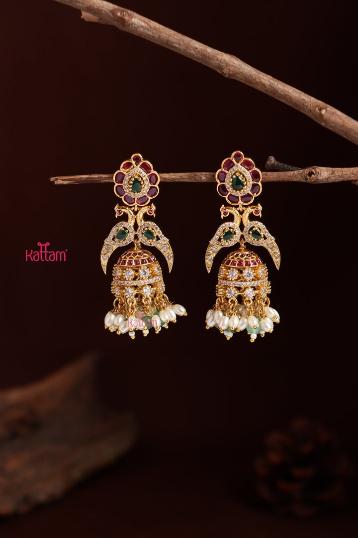 Peacock Ethnic Jhumka - E1106