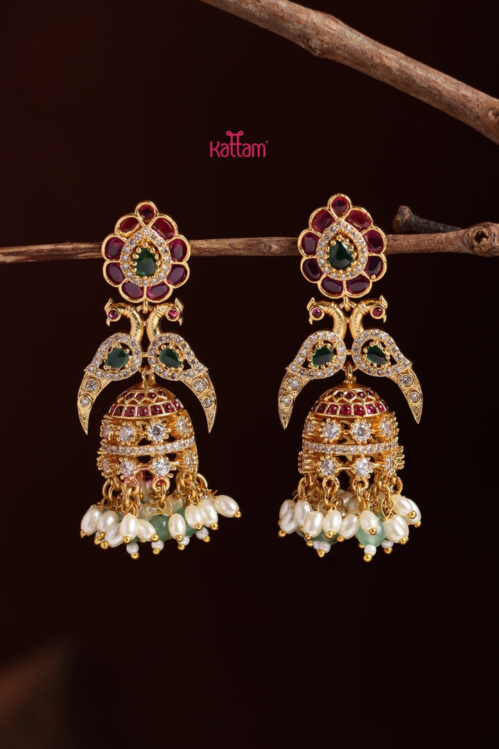 Peacock Ethnic Jhumka - E1106