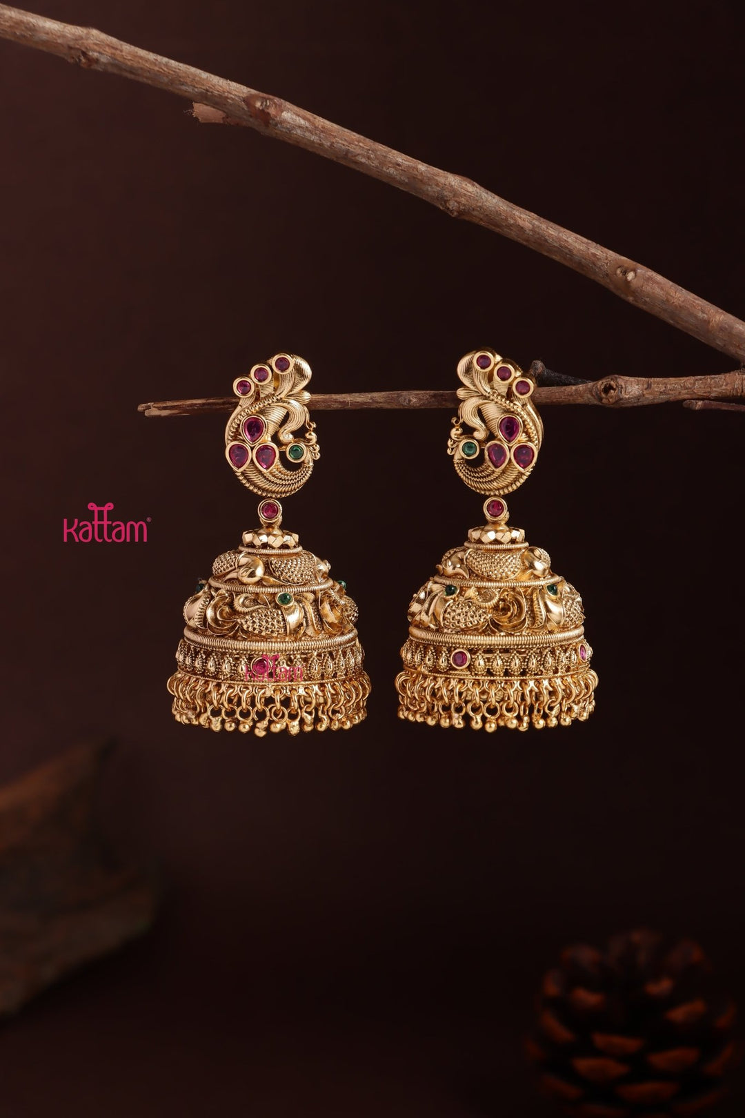 Peacock Ethnic Jhumka - E1239