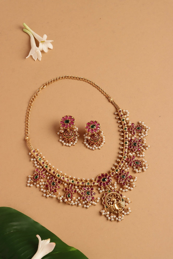 Peacock Guttapusalu Choker - N4108