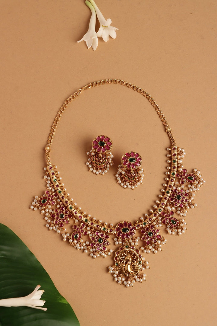 Peacock Guttapusalu Choker - N4108