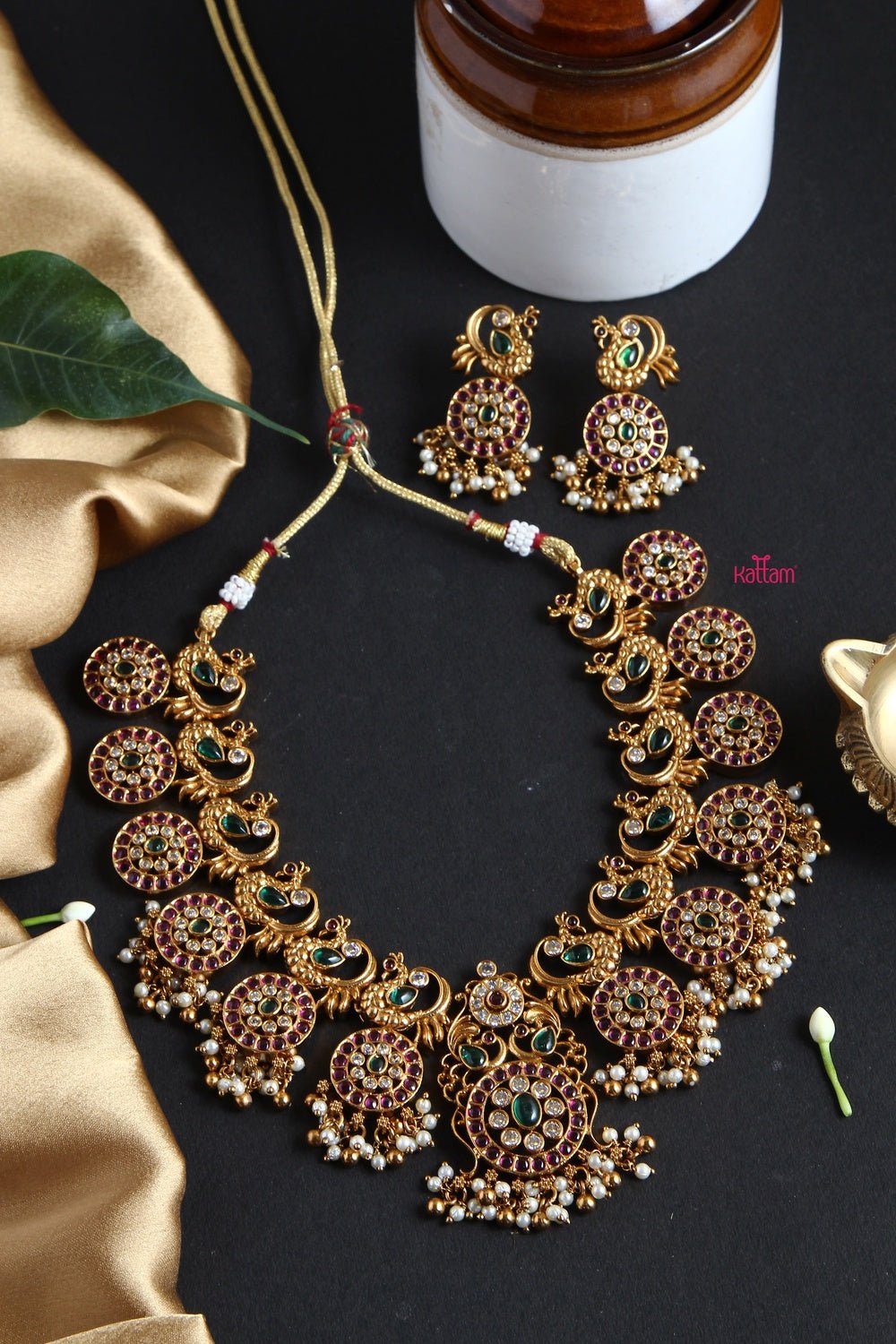 Peacock Kemp Bridal Necklace - N1251