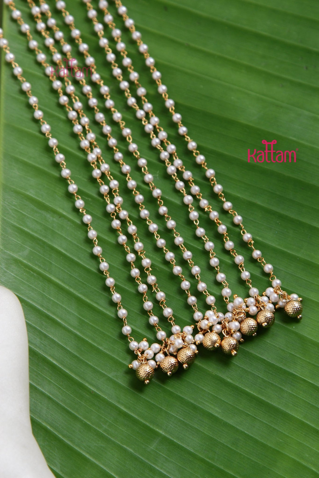 Peacock Layered Pearls Jadai Billai - JB071