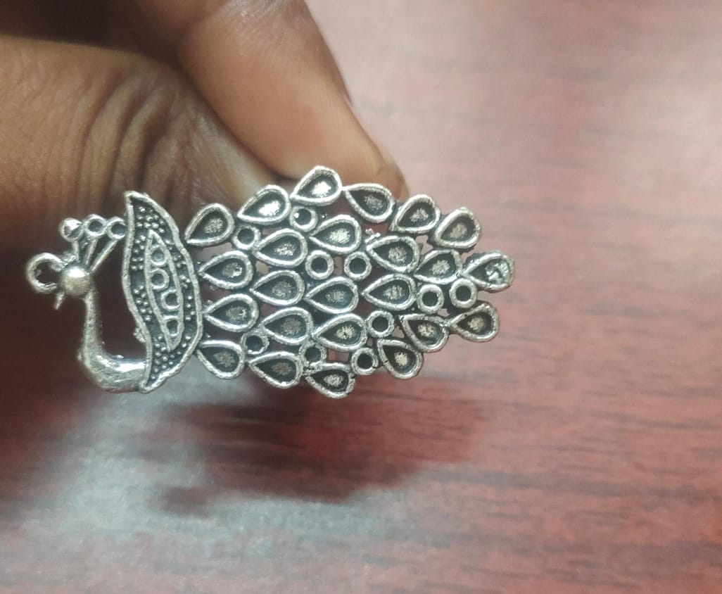 Peacock Oxidised Ring - R9