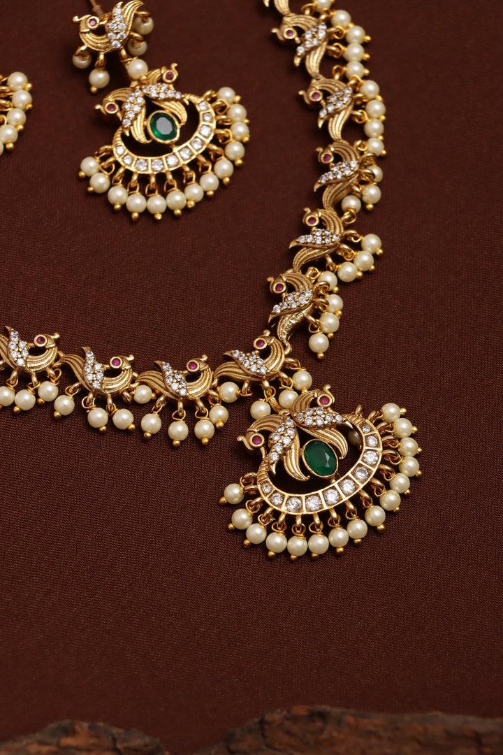 Peacock Pearls Necklace - N3739