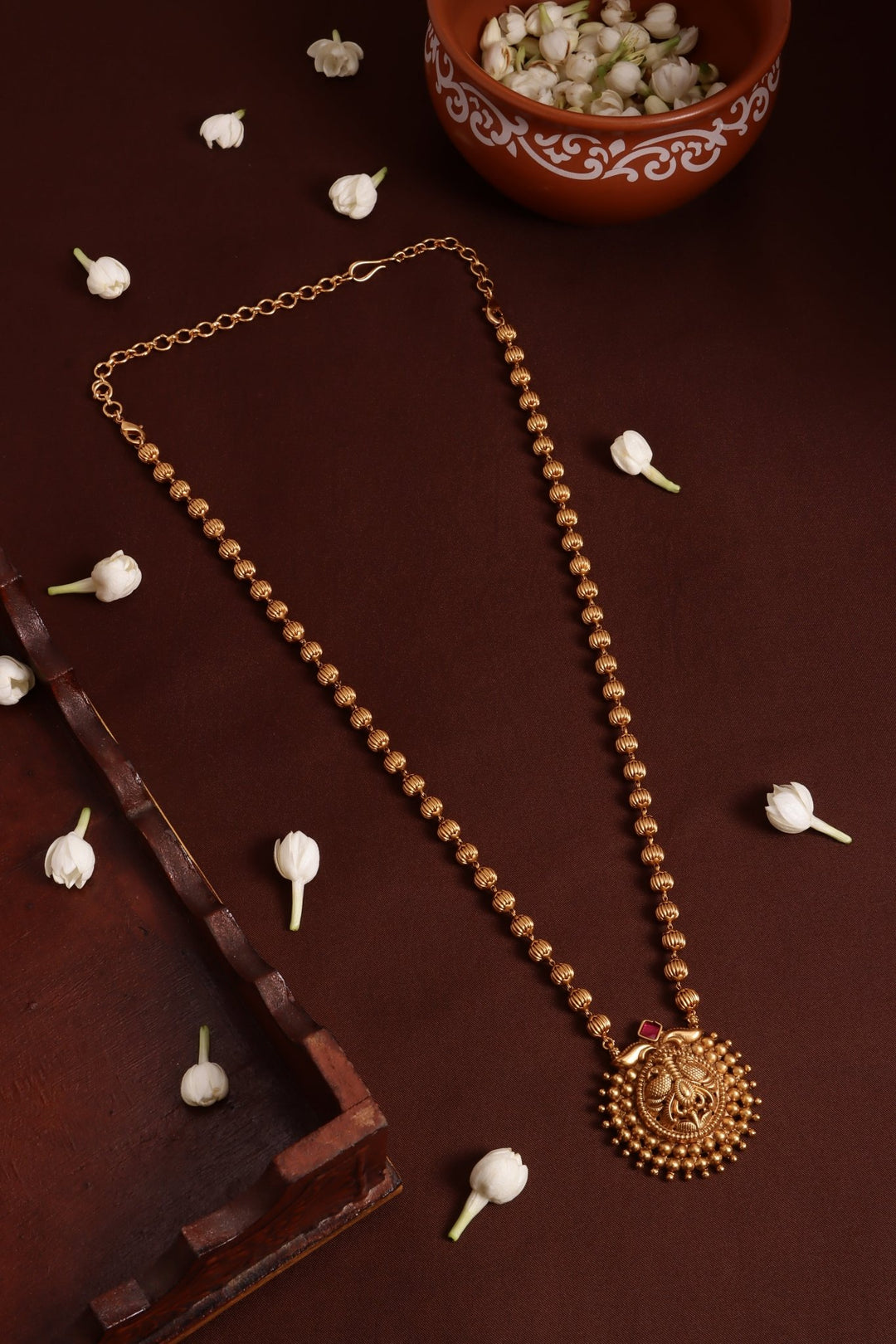 Peacock Pendant Chain ( No Earrings ) - N4112