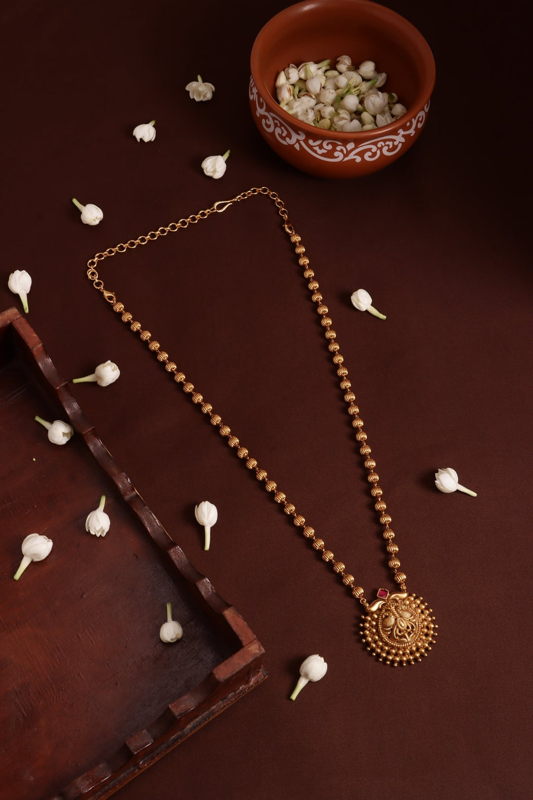 Peacock Pendant Chain ( No Earrings ) - N4112