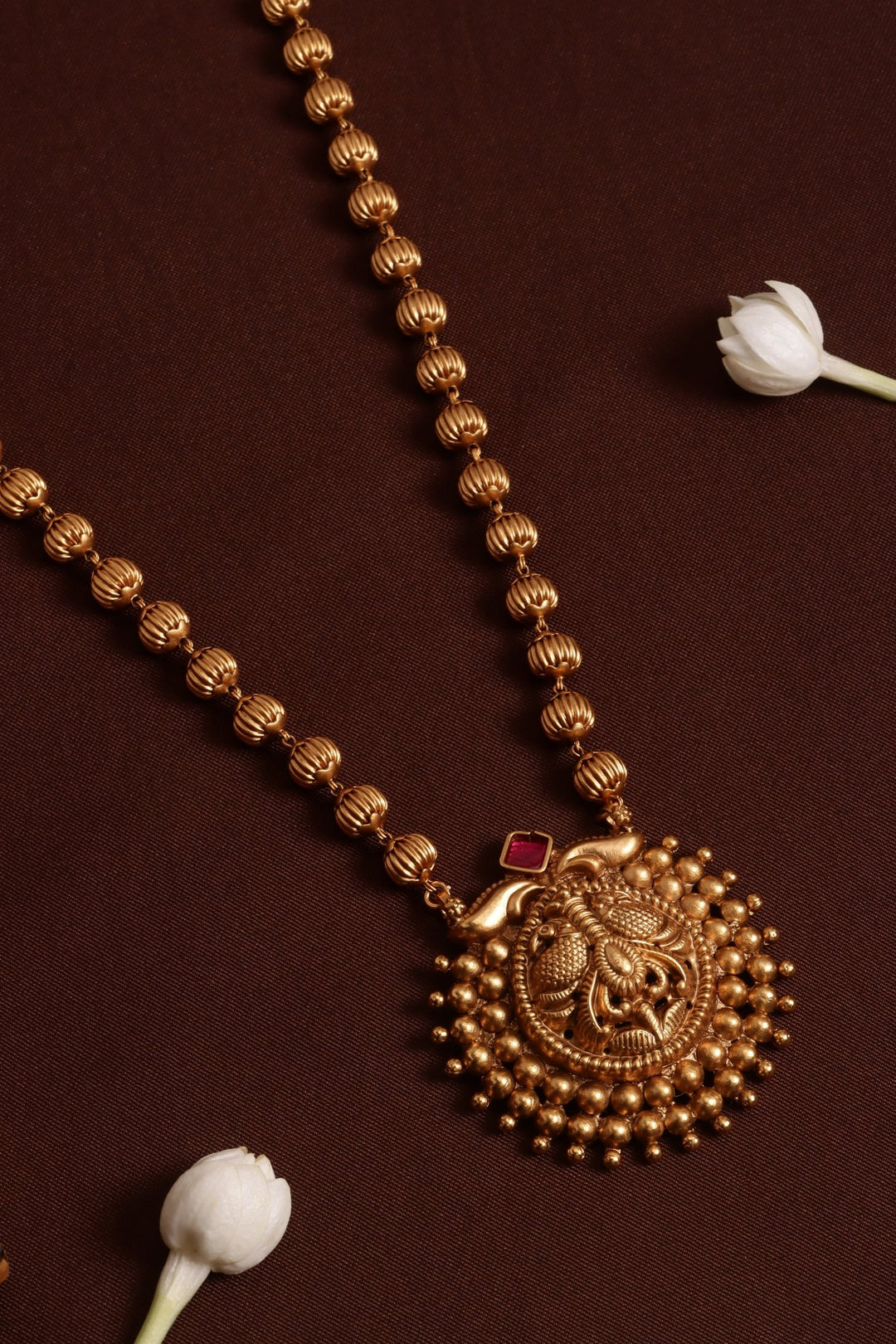 Peacock Pendant Chain ( No Earrings ) - N4112