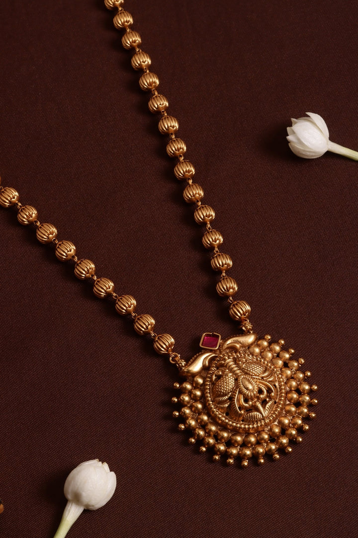 Peacock Pendant Chain ( No Earrings ) - N4112
