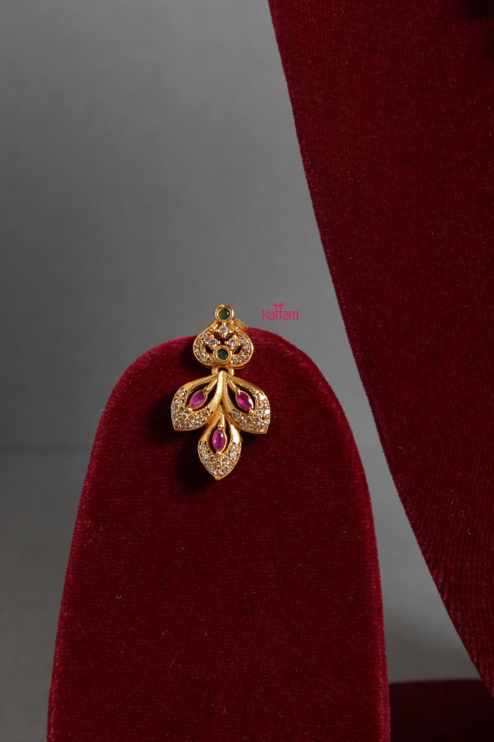 Peacock Ruby Stone Necklace - N1245